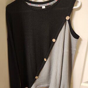 NEW with Tag Block Long Sleeve Top